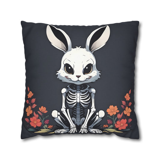 Skeleton Goth Bunny Pillow Case