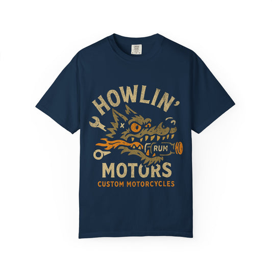 Howlin' Motors Motorcycle Customs T-Shirt | Unisex Tee