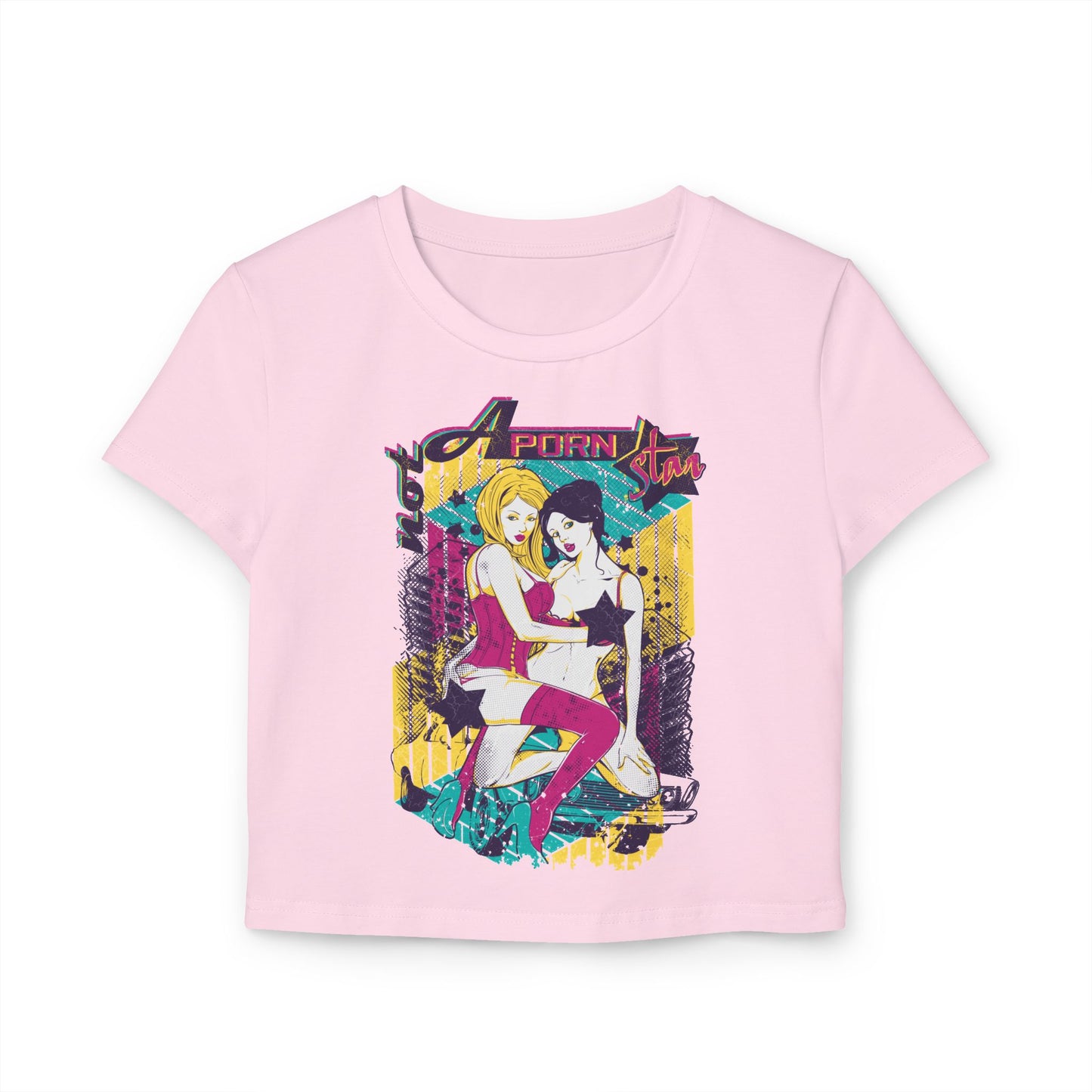 "I'm Not a Porn Star" Retro Baby Tee – Feminine, Bold & Stylish