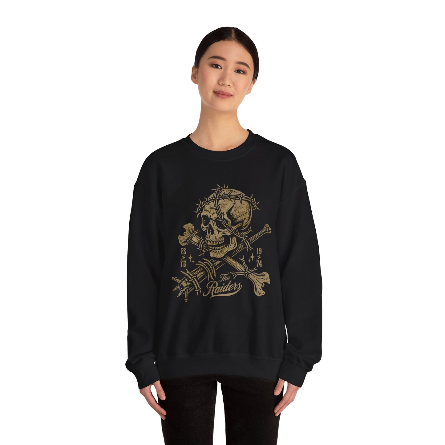 The Raider - Barbed Skull Crossbones Unisex Sweater