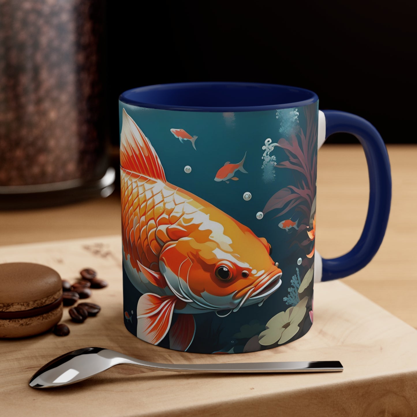 japanese koi fish accent coffee mug 11oz