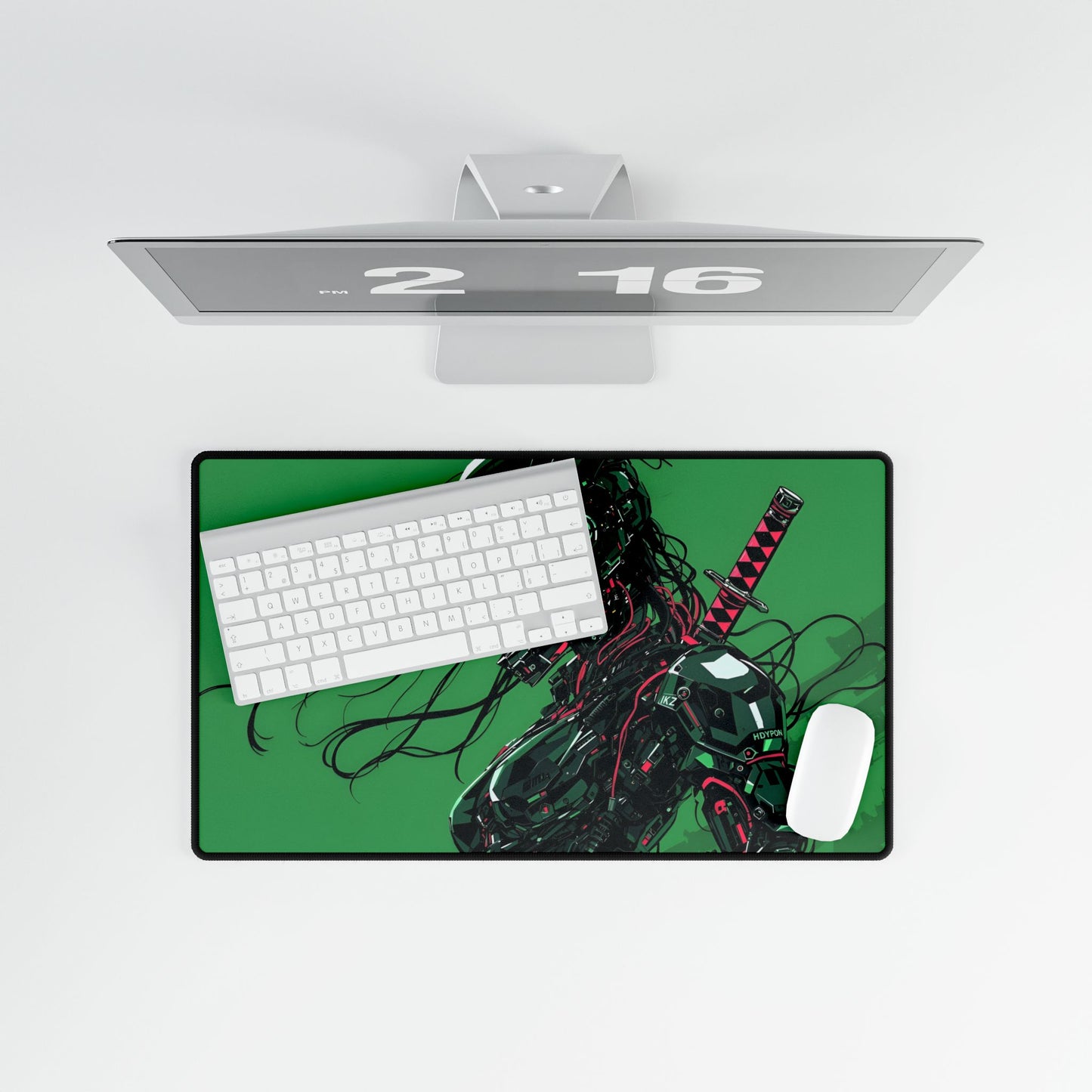 Futuristic Cyberpunk Femme Fatal Mouse Pad Desk Mat