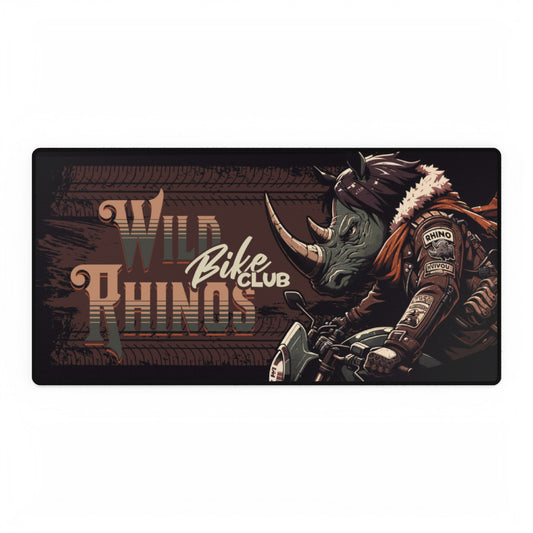 Wild rhino Biker Desk Mat & Mouse Pad
