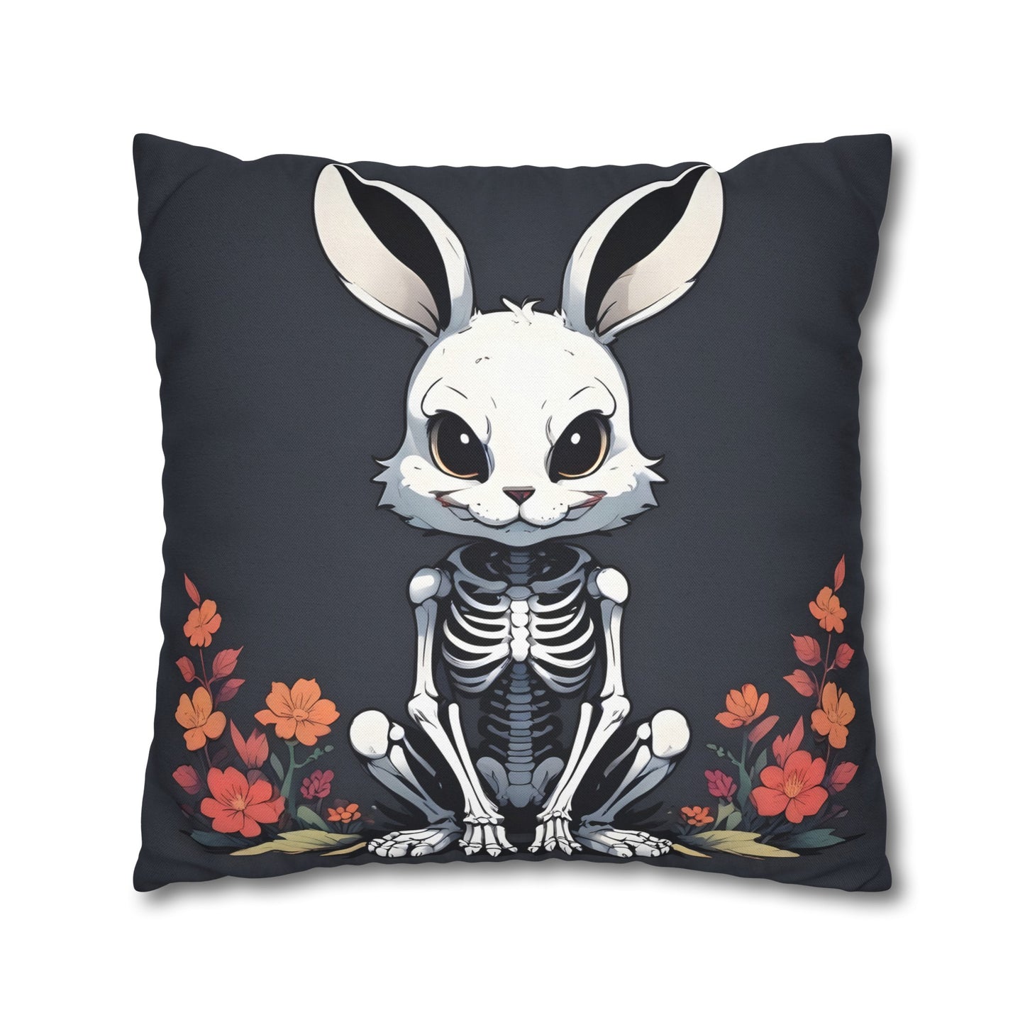 Skeleton Goth Bunny Pillow Case