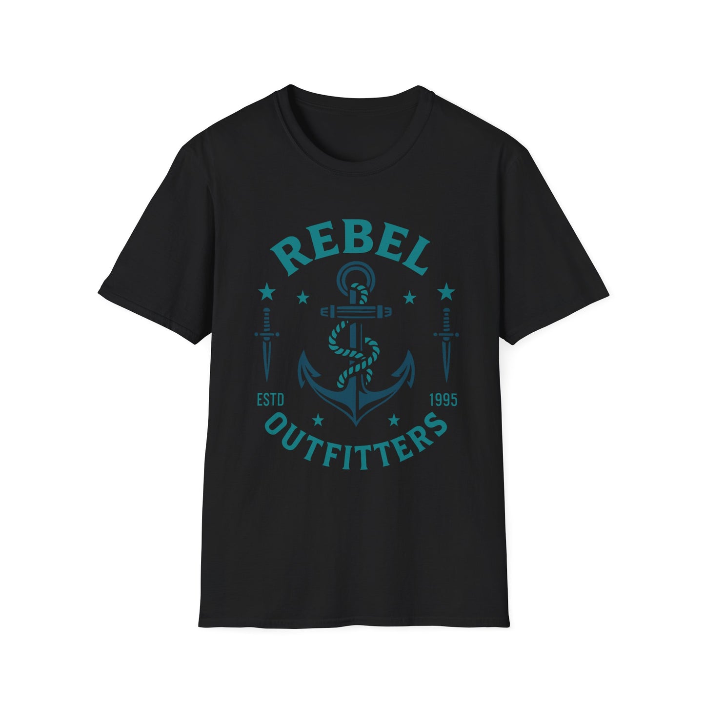 Rebel Outfitters Graphic T-Shirt Nautical Casual Vintage Style Tee