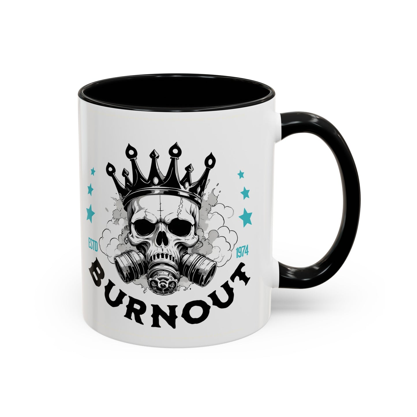 Skull King Burnout Two-Toned Coffee Mug, 11oz