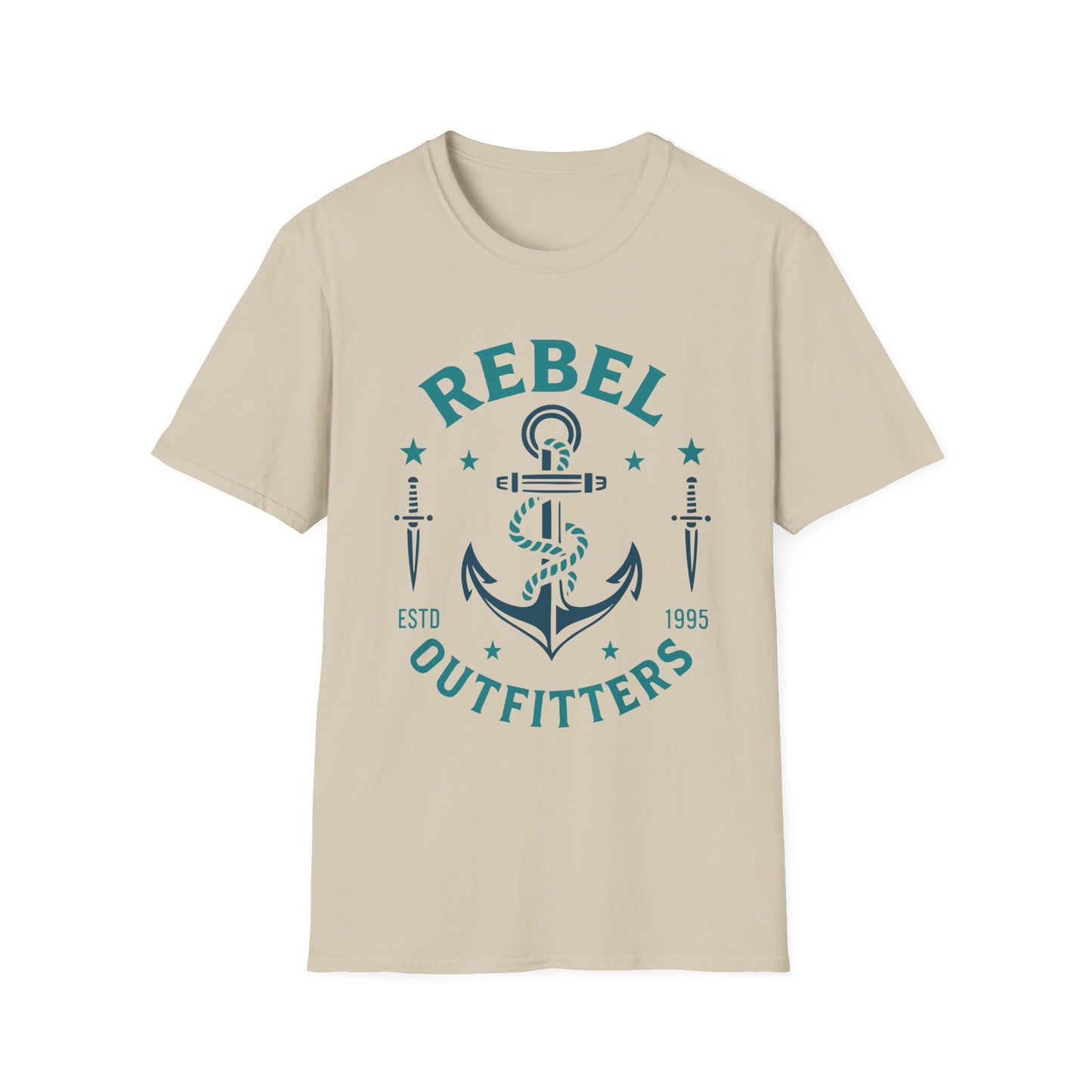 Rebel Outfitters Graphic T-Shirt Nautical Casual Vintage Style Tee