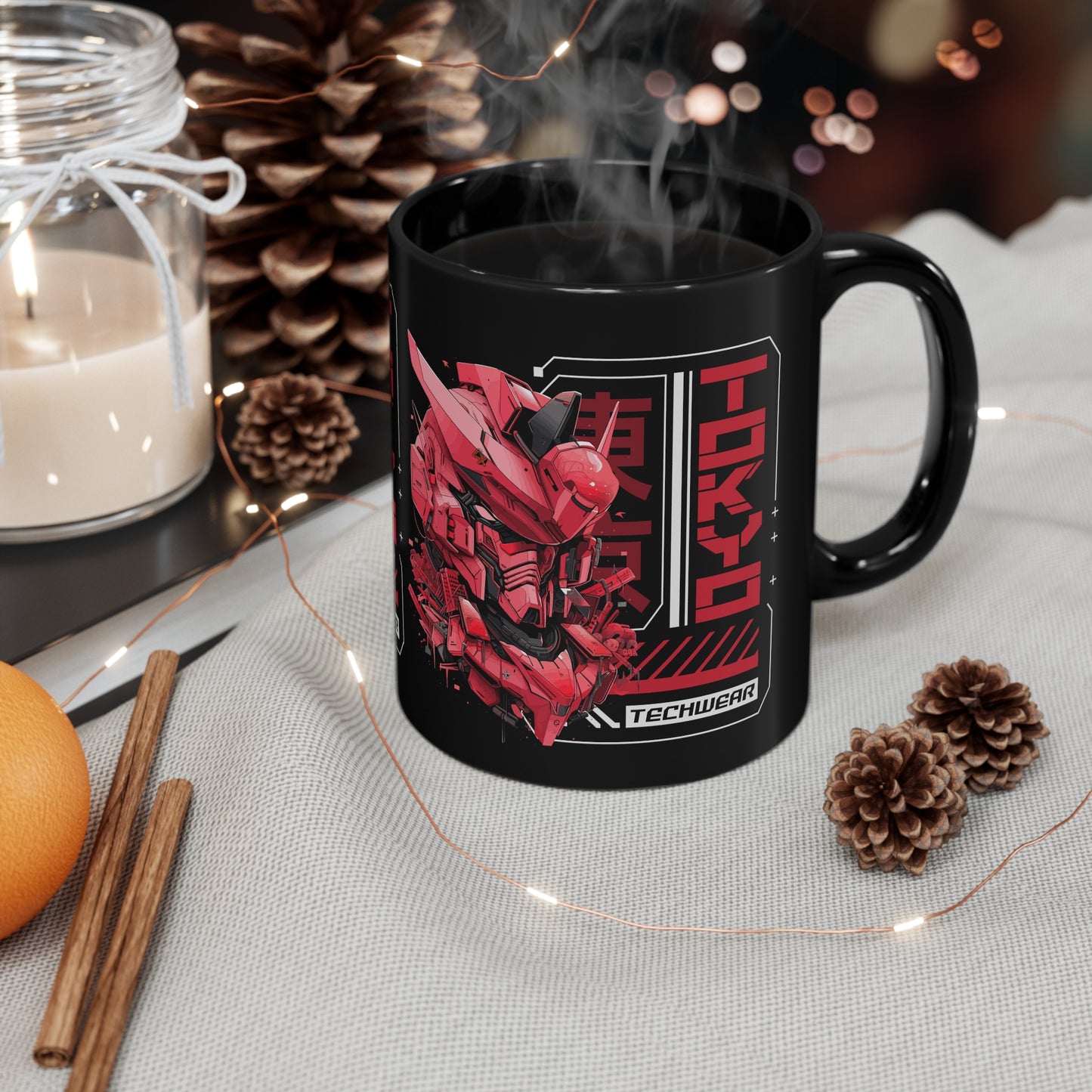 Tokyo Mech 11oz Black Mug