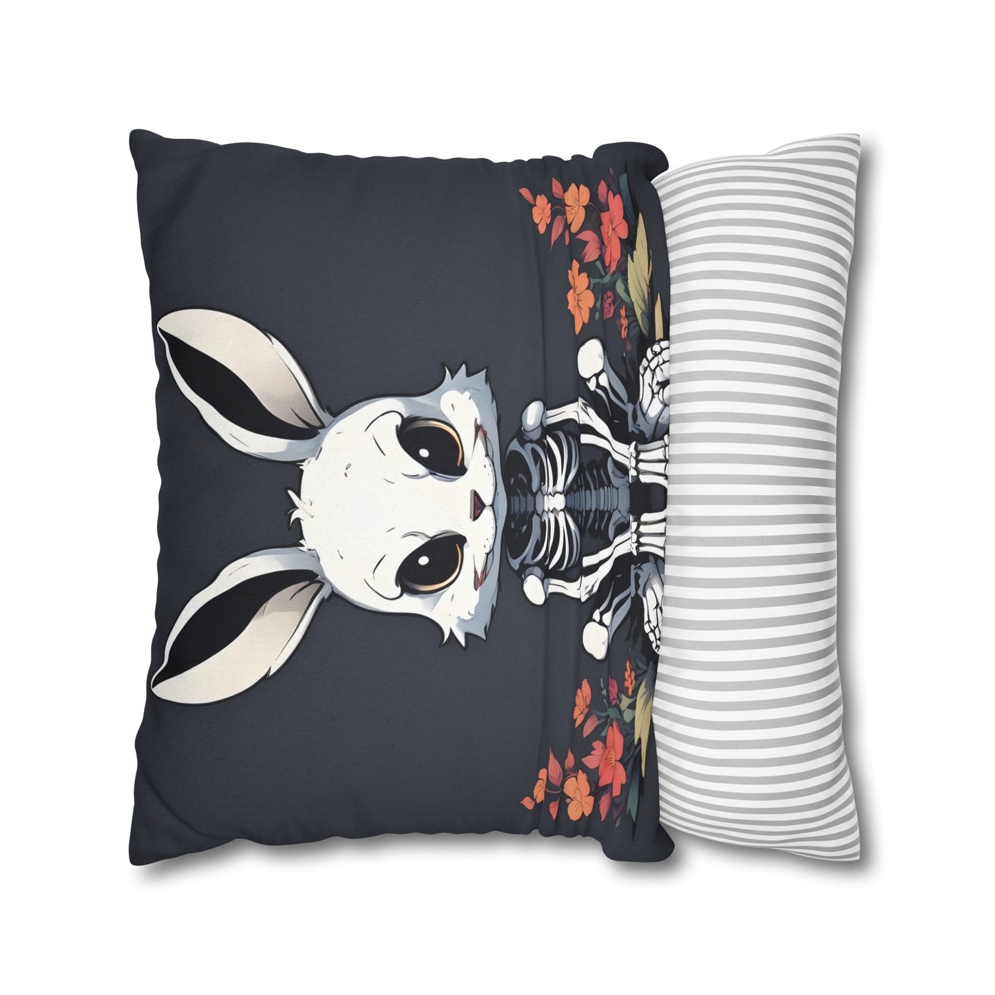 Skeleton Goth Bunny Pillow Case