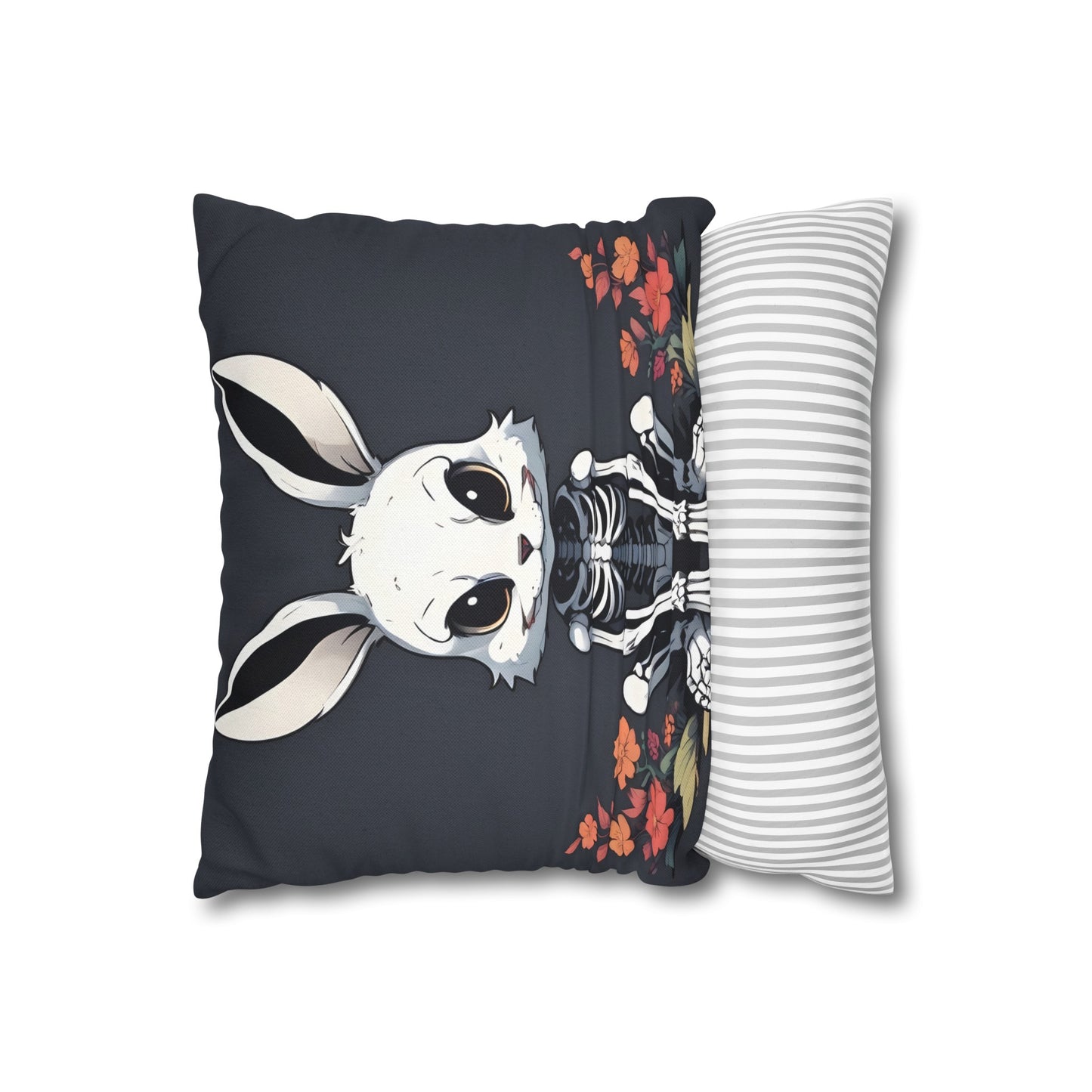 Skeleton Goth Bunny Pillow Case
