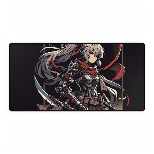 Cyberpunk Lady Warrior Anime Gaming Mouse Pad Desk Mat