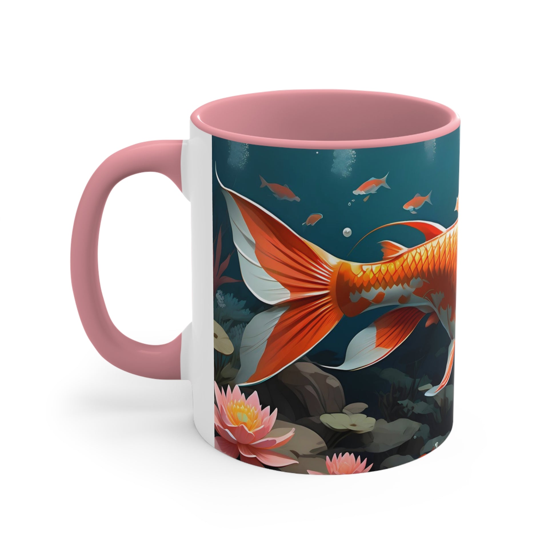 japanese koi fish accent coffee mug 11oz