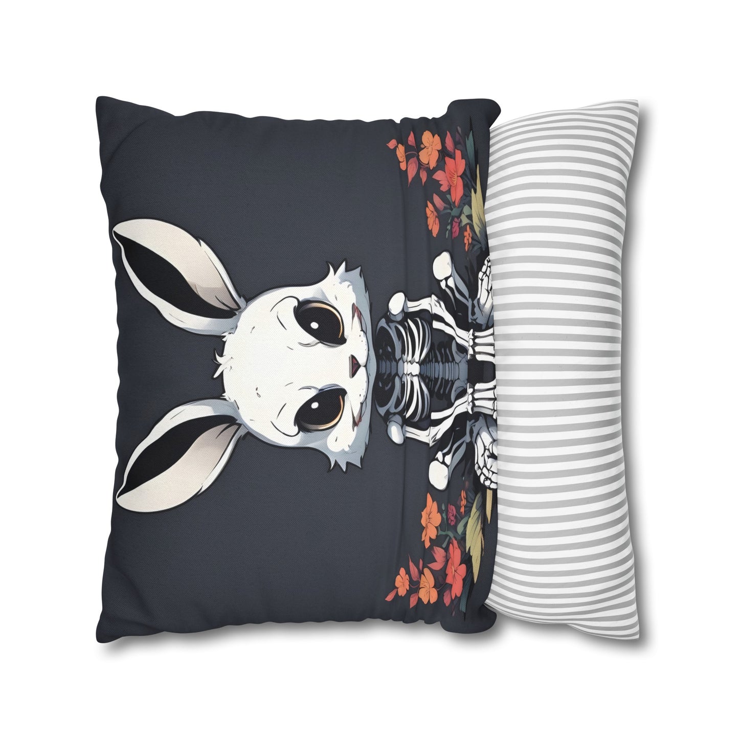 Skeleton Goth Bunny Pillow Case