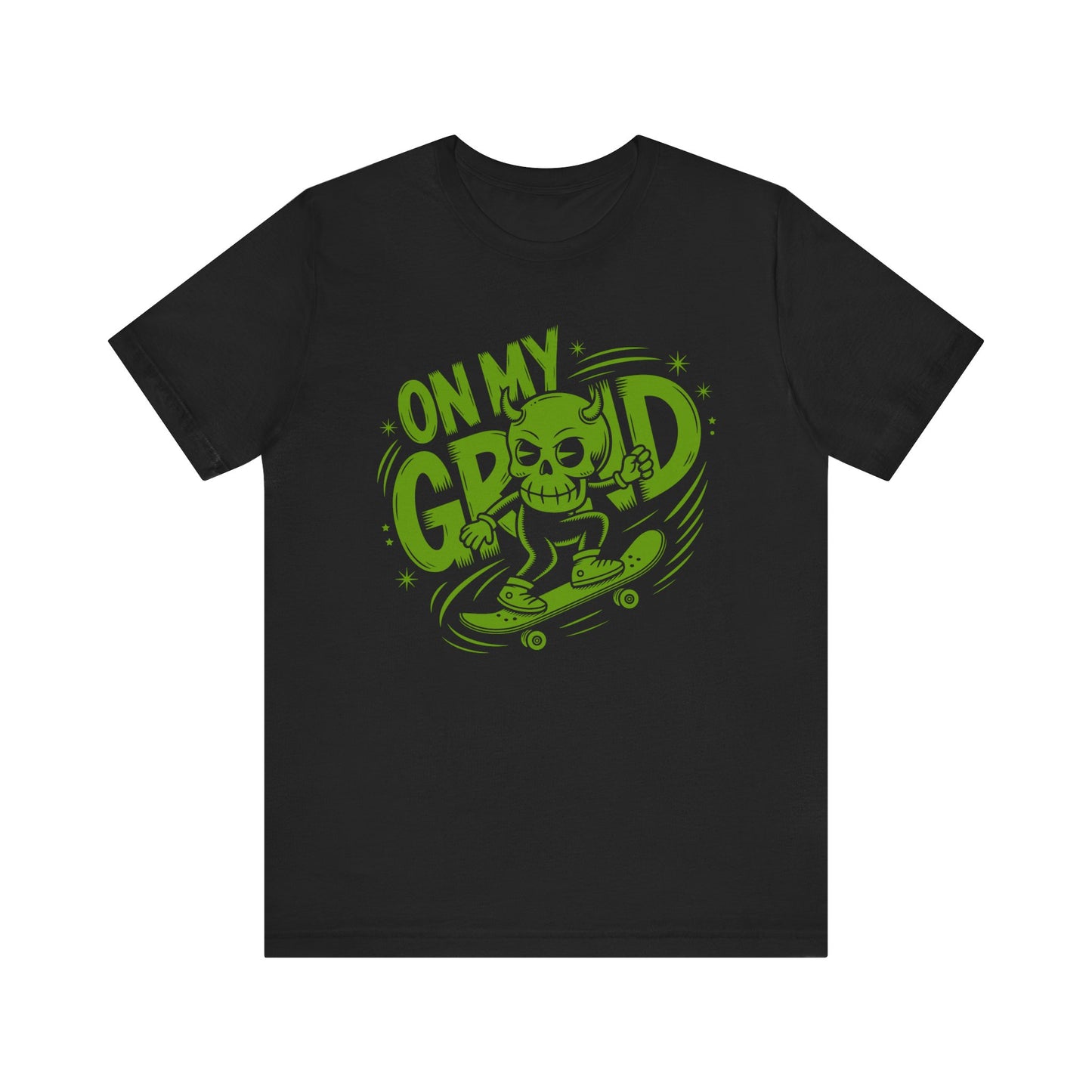 Skateboard Skull Graphic Tee - 'On My Grind' Unisex Shirt