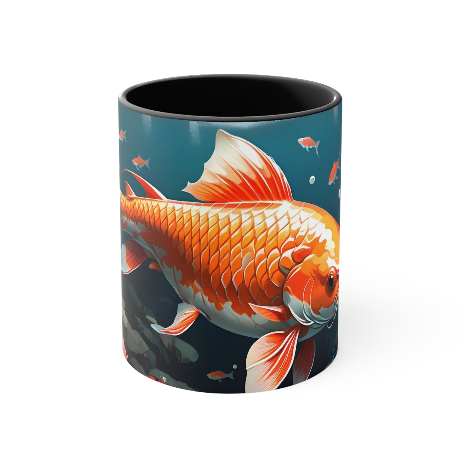 japanese koi fish accent coffee mug 11oz