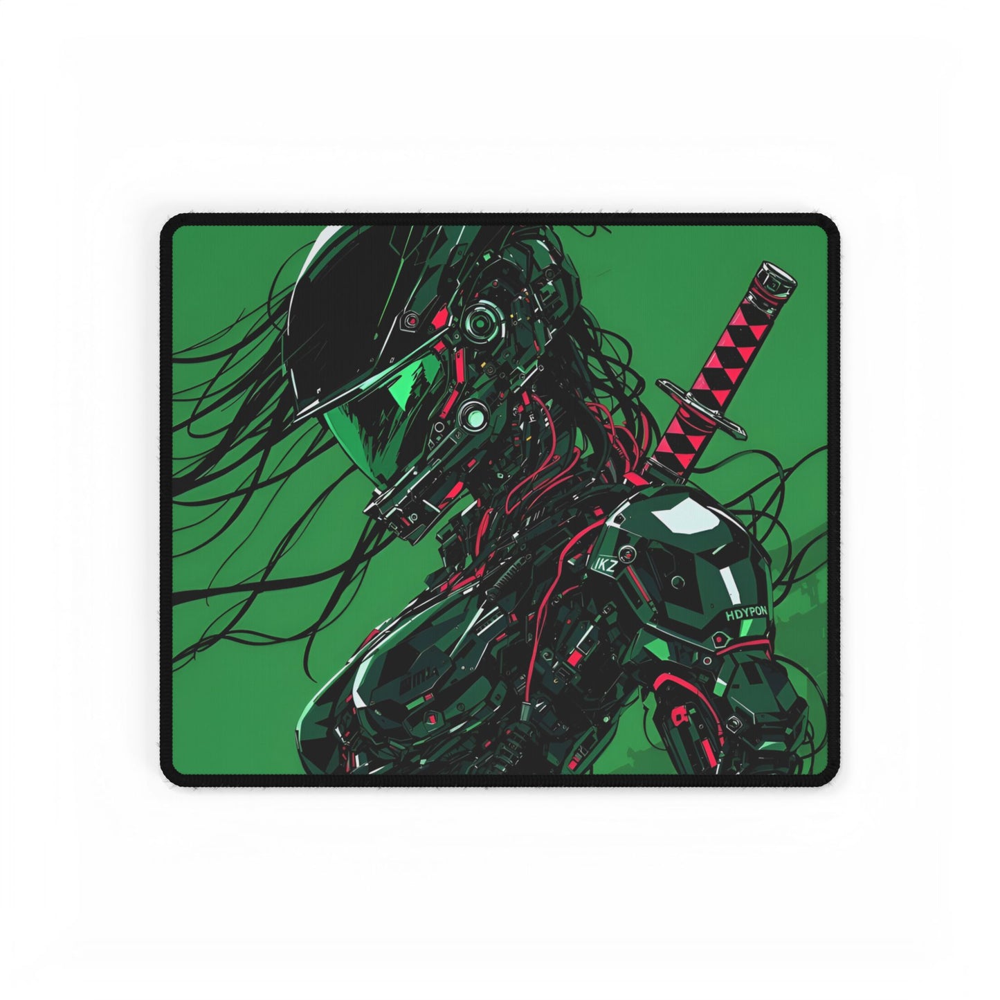 Futuristic Cyberpunk Femme Fatal Mouse Pad Desk Mat
