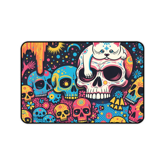 Cat Skull Gaming Mouse Pad - Desk Mat