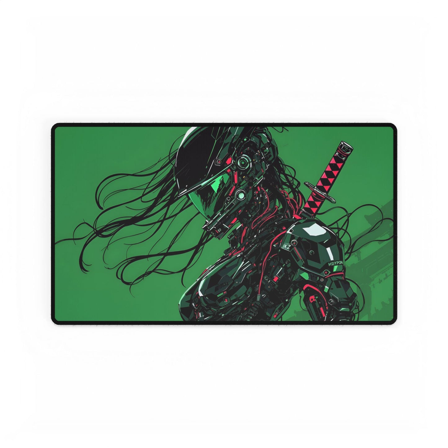 Futuristic Cyberpunk Femme Fatal Mouse Pad Desk Mat