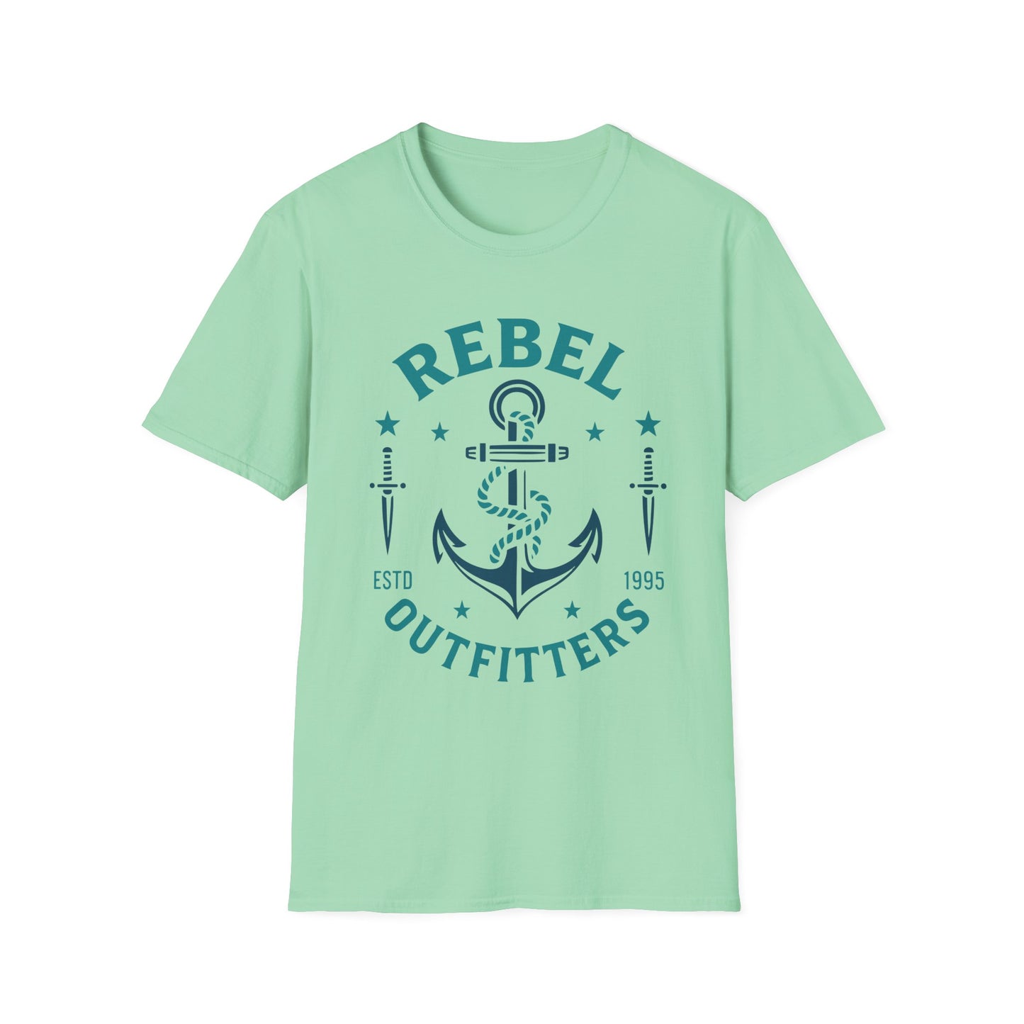 Rebel Outfitters Graphic T-Shirt Nautical Casual Vintage Style Tee