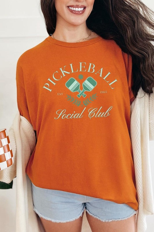 Pickleball Social Club Graphic Plus Heavy Cotton T