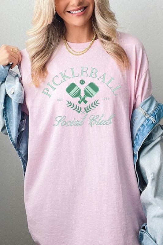 Pickleball Social Club Graphic Plus Heavy Cotton T