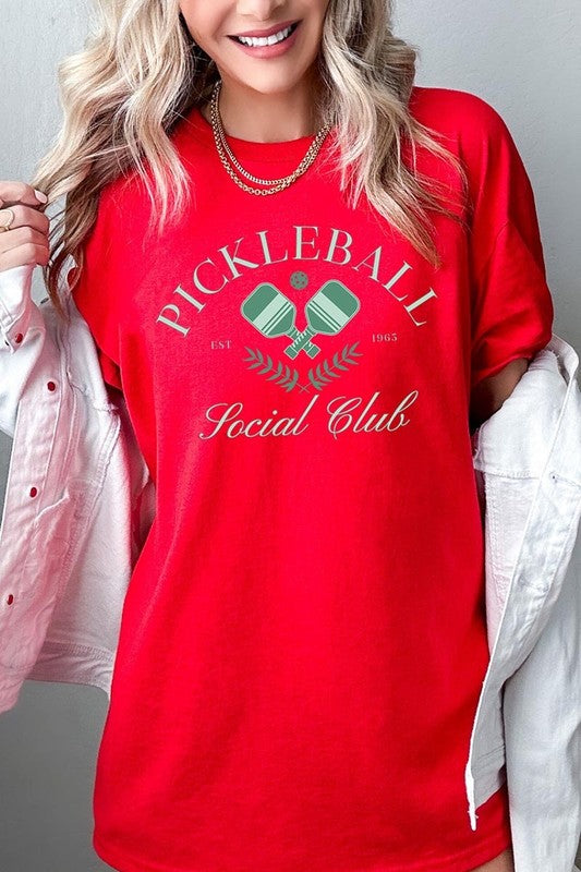 Pickleball Social Club Graphic Plus Heavy Cotton T