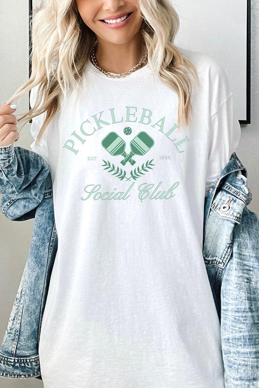 Pickleball Social Club Graphic Plus Heavy Cotton T