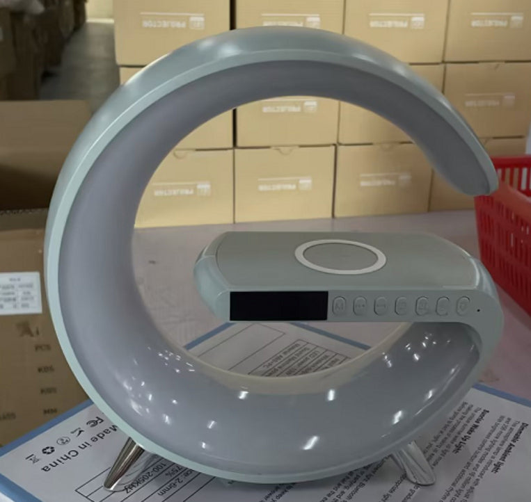 G Shaped Smart LED Bluetooth Speaker Wireless Charger