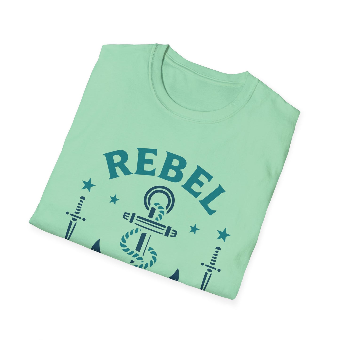 Rebel Outfitters Graphic T-Shirt Nautical Casual Vintage Style Tee
