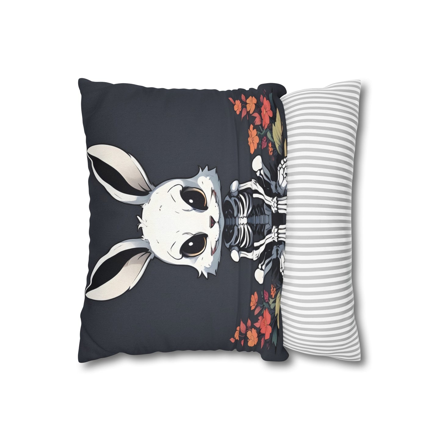 Skeleton Goth Bunny Pillow Case