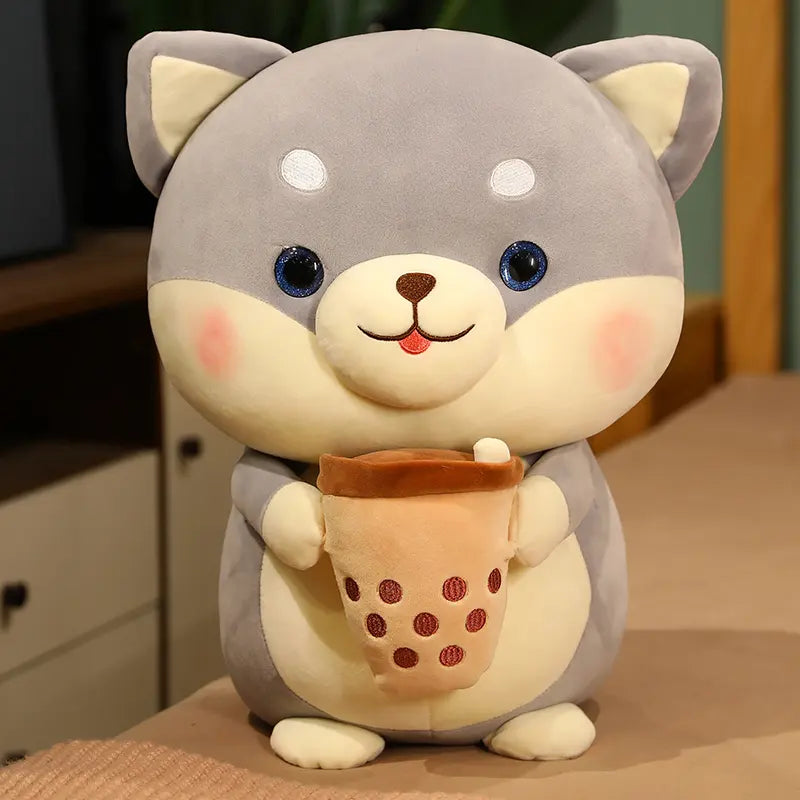 Cute Cat Bubble Tea Boba Plush Toy (8in/20cm)