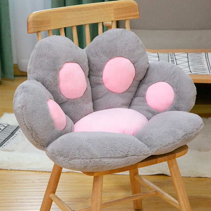 Plush Chair Cat Paw Cushion - Soft and Adorable (70x60cm)