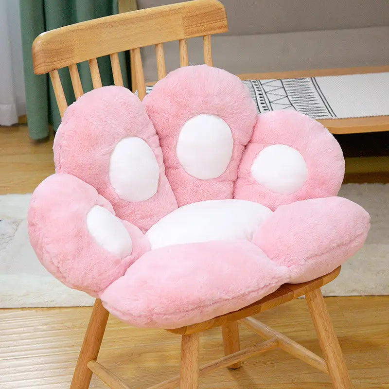 Plush Chair Cat Paw Cushion - Soft and Adorable (70x60cm)