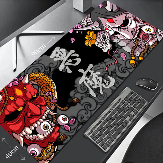 Samurai Spirit Oni Demon Mask XL Gaming Mousepad