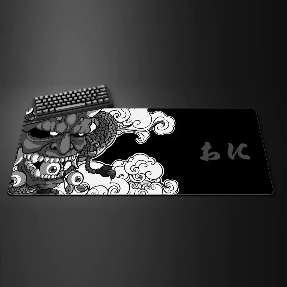 Samurai Spirit Oni Demon Mask XL Gaming Mousepad