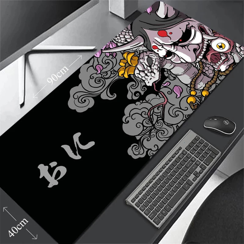 Samurai Spirit Oni Demon Mask XL Gaming Mousepad