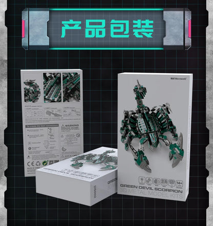 Green Mech Cyber Scorpion 3D Metal Puzzle