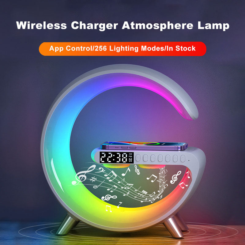 G Shaped Smart LED Bluetooth Speaker Wireless Charger