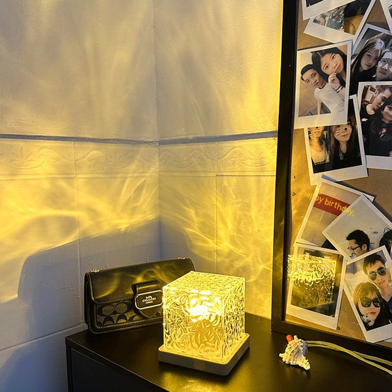 Night Light USB Rotating Projection Crystal Table Lamp