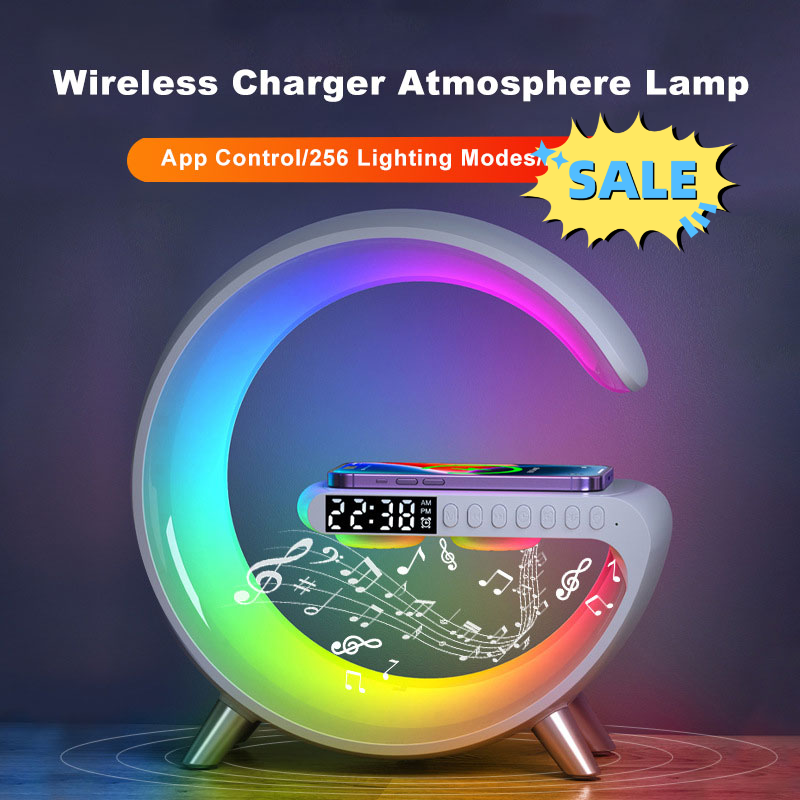 G Shaped Smart LED Bluetooth Speaker Wireless Charger