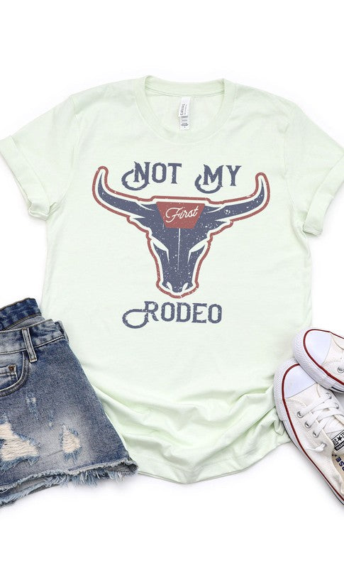 Vintage Not My First Rodeo Western Graphic Tee