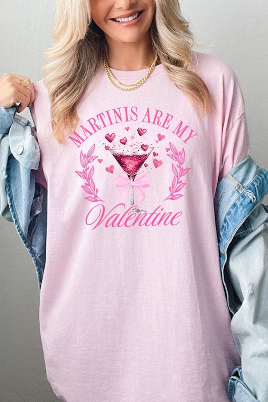 Martinis Are My Valentine Plus Heavy Cotton Tee