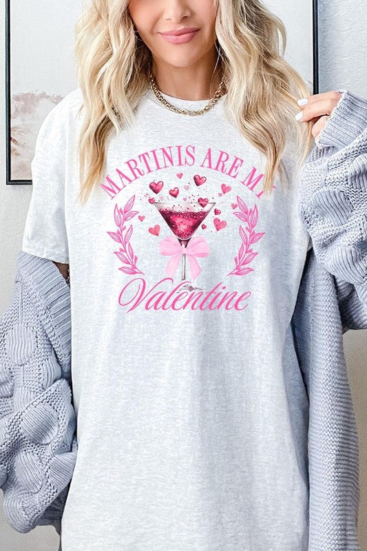 Martinis Are My Valentine Plus Heavy Cotton Tee