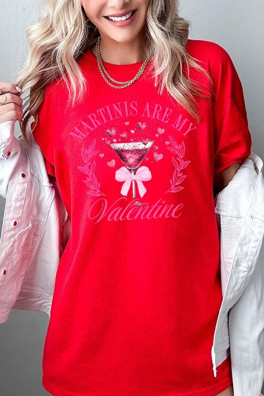 Martinis Are My Valentine Plus Heavy Cotton Tee