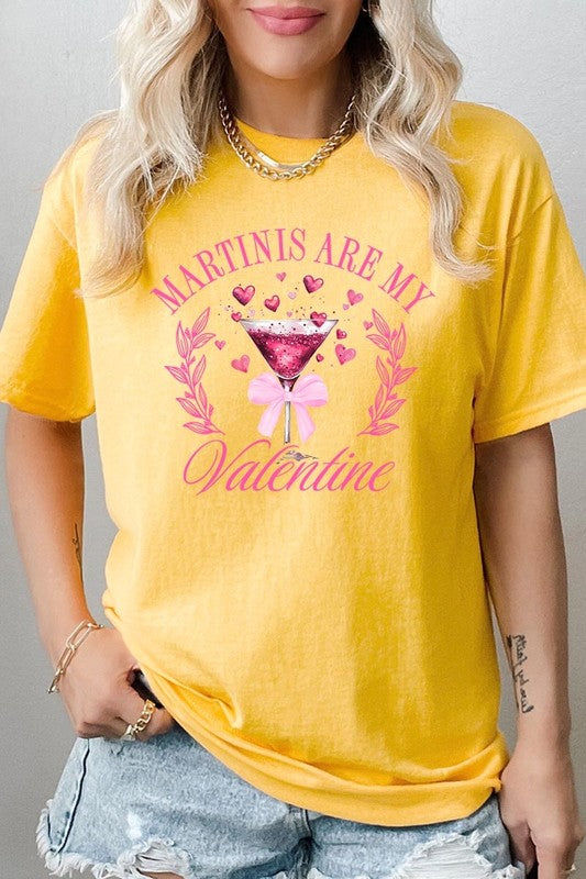 Martinis Are My Valentine Plus Heavy Cotton Tee