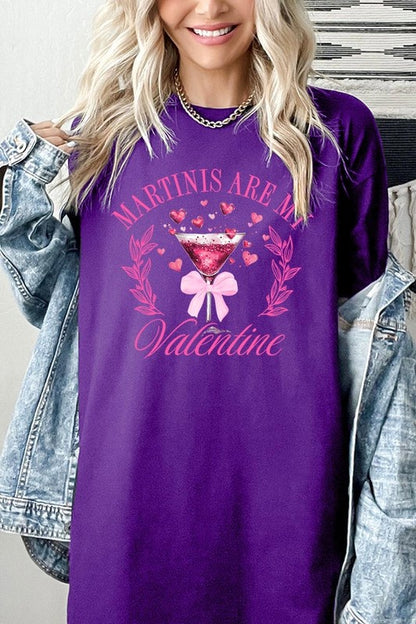 Martinis Are My Valentine Plus Heavy Cotton Tee