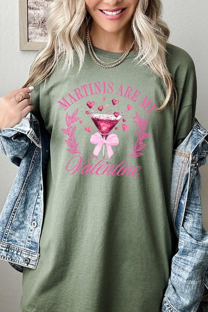 Martinis Are My Valentine Plus Heavy Cotton Tee