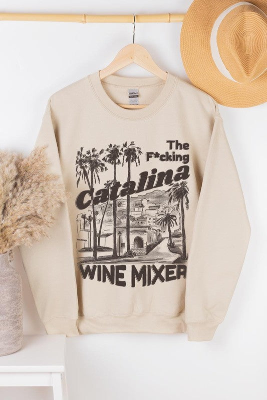 Catalina Wine Mixer Palm Tree Graphic Sweatshirts