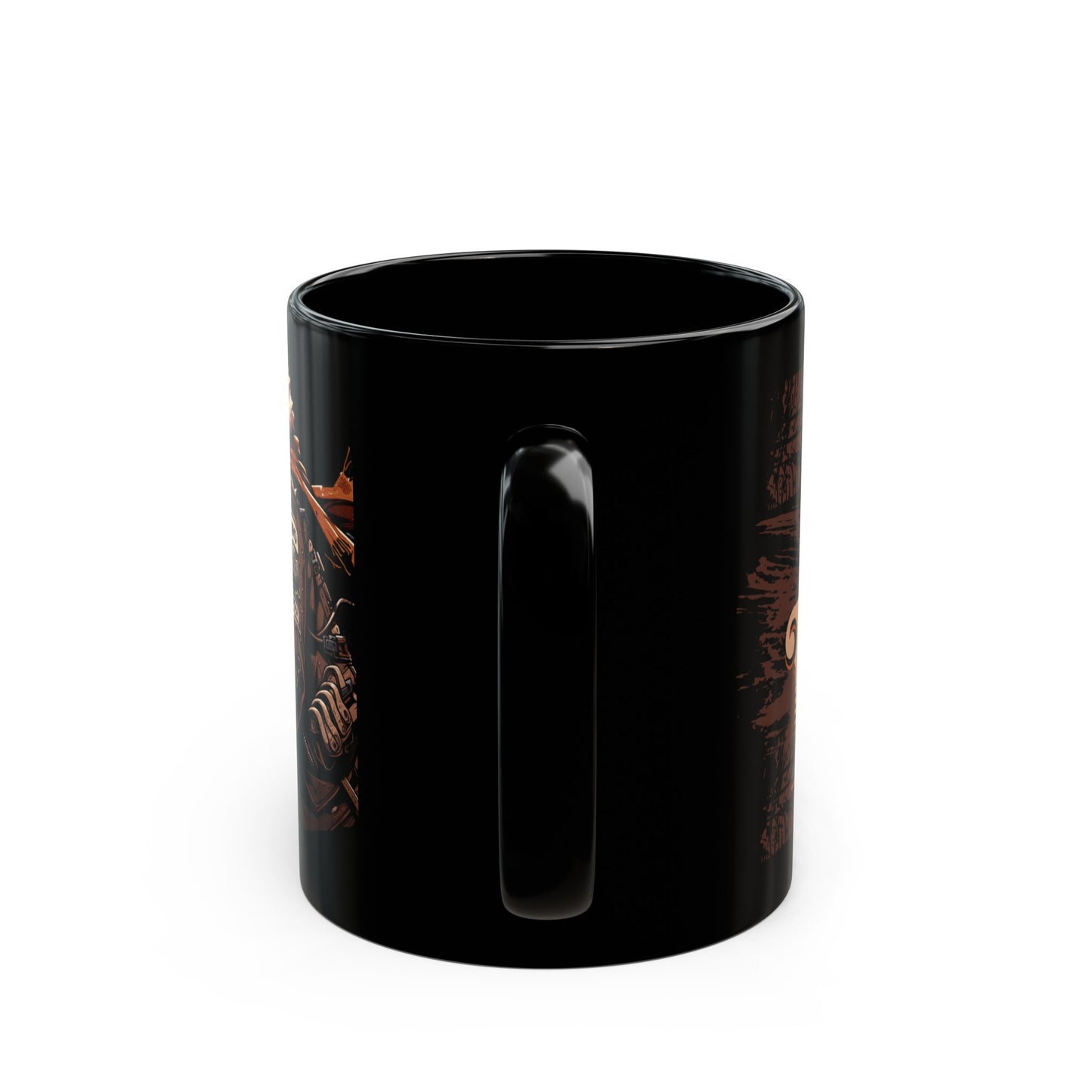 Wild Rhino Biker Black Coffee Mug (11oz, 15oz)