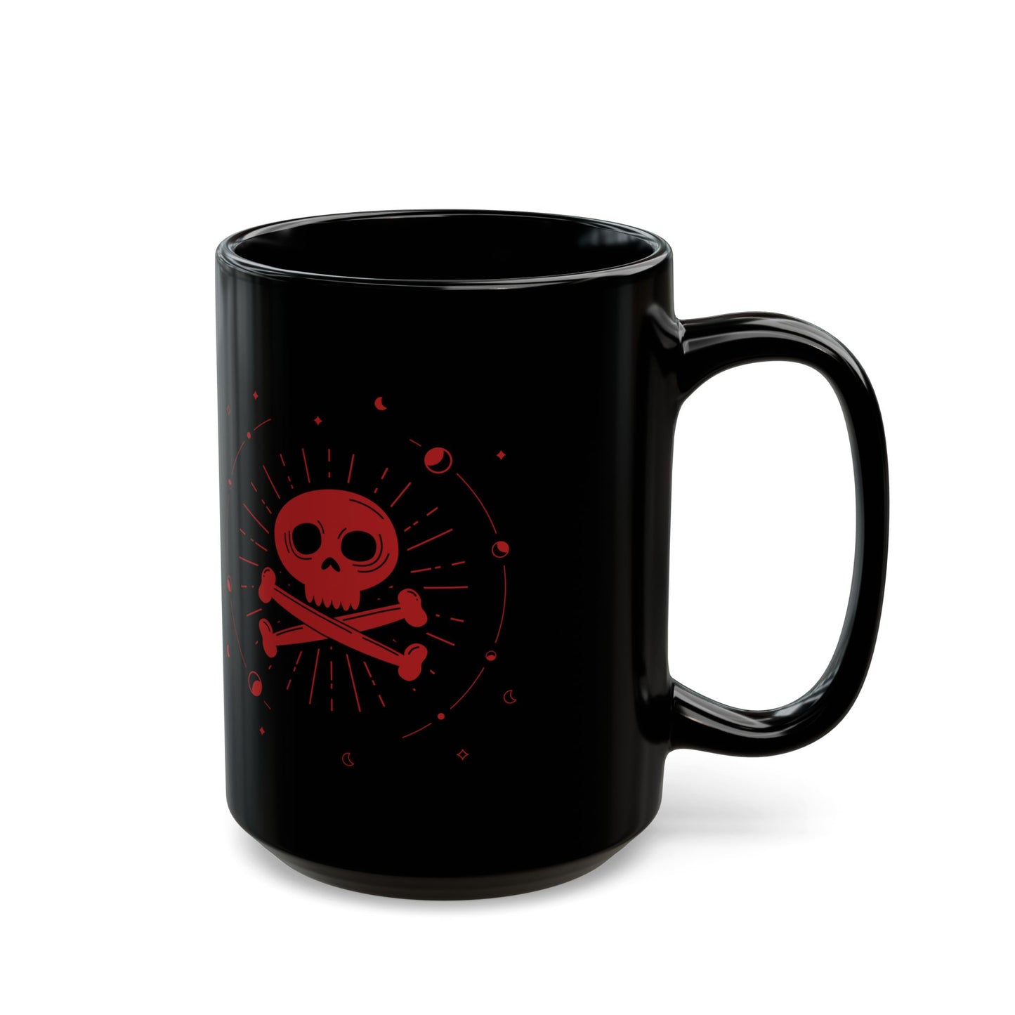 Hustle Hard Black Coffee Mug with Skull Design - 11oz & 15oz
